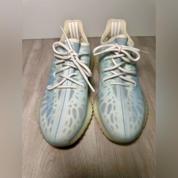 Adidas Yeezy Boost 350 V2 Mono‎ Ice Blue Canvas Shoes Mens 8 - Picture 3 of 12